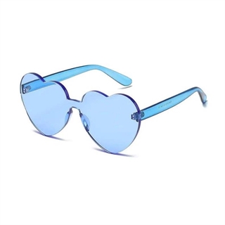 Rammeløs hjerteformet solbriller - Blå
